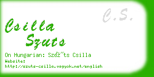 csilla szuts business card